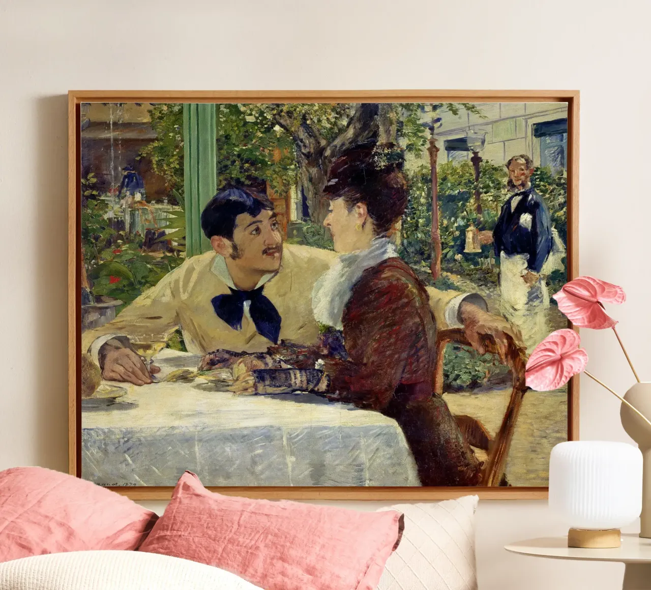 Manet - La coppia di Pere Lathuille tela con Cornice a cassetta da ARTOTHEK