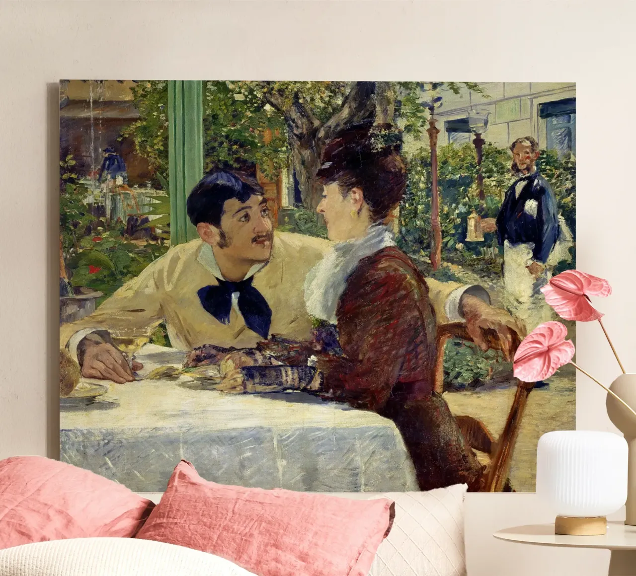 Manet - La coppia di Pere Lathuille tela con Cornice a cassetta da ARTOTHEK