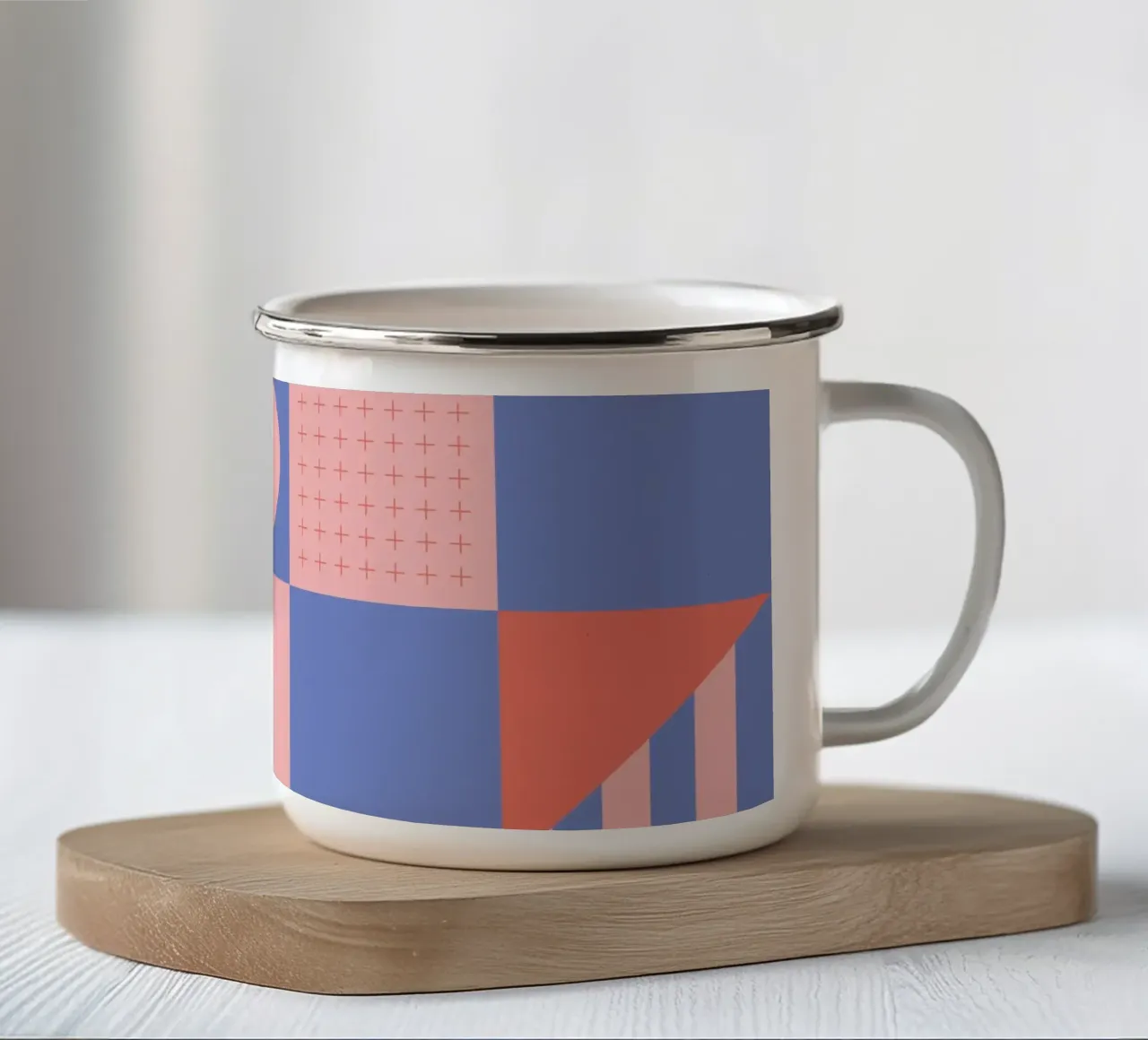 Riviera Tiles Periwinkle Vibes taza de esmalte de designdn