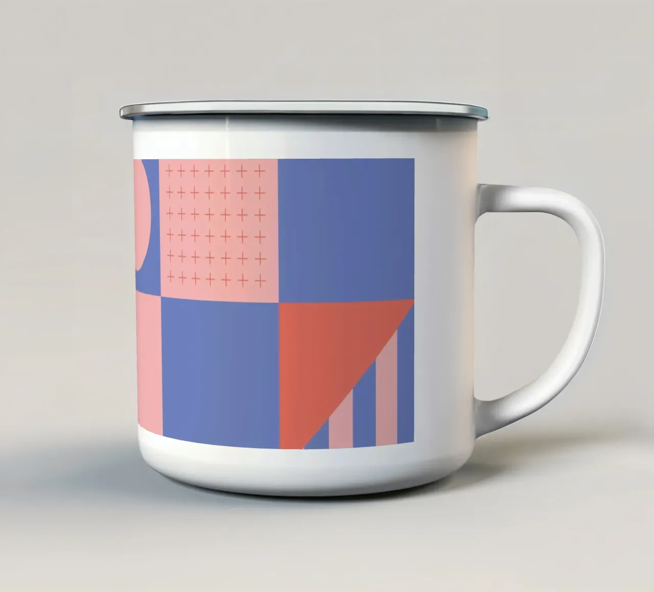 Riviera Tiles Periwinkle Vibes taza de esmalte de designdn