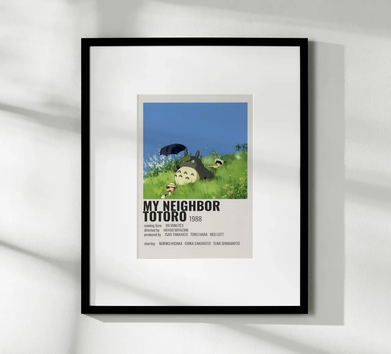 MY NEIGHBOR TOTORO 1988 poster con telaio in plastica da Totoya