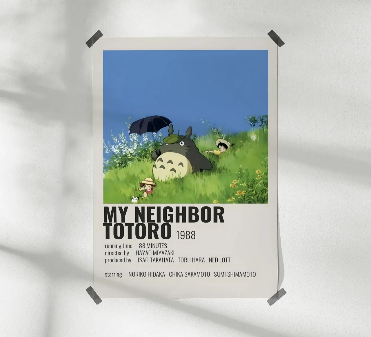 MY NEIGHBOR TOTORO 1988 poster con telaio in plastica da Totoya