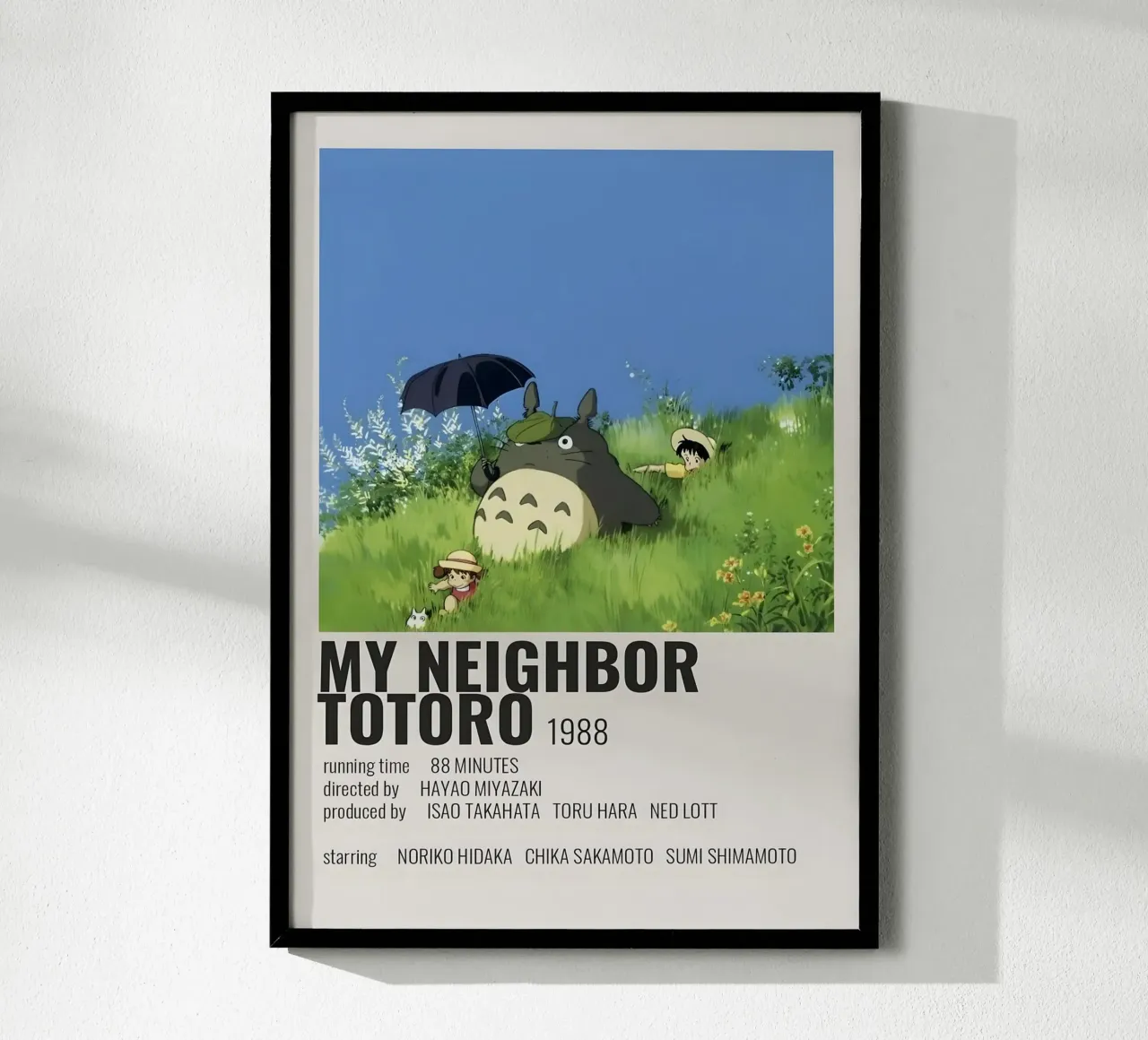MY NEIGHBOR TOTORO 1988 poster con telaio in plastica da Totoya