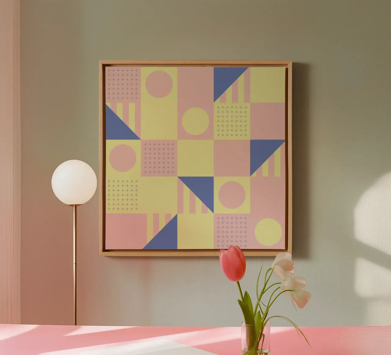 Riviera Tiles Sunny Vibes tela con Cornice a cassetta da designdn