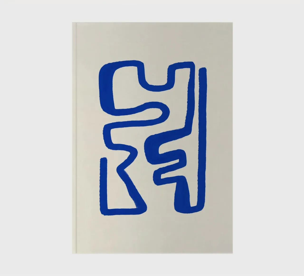 Blauwe lijn kunst 01 notitieboek van Little Dean