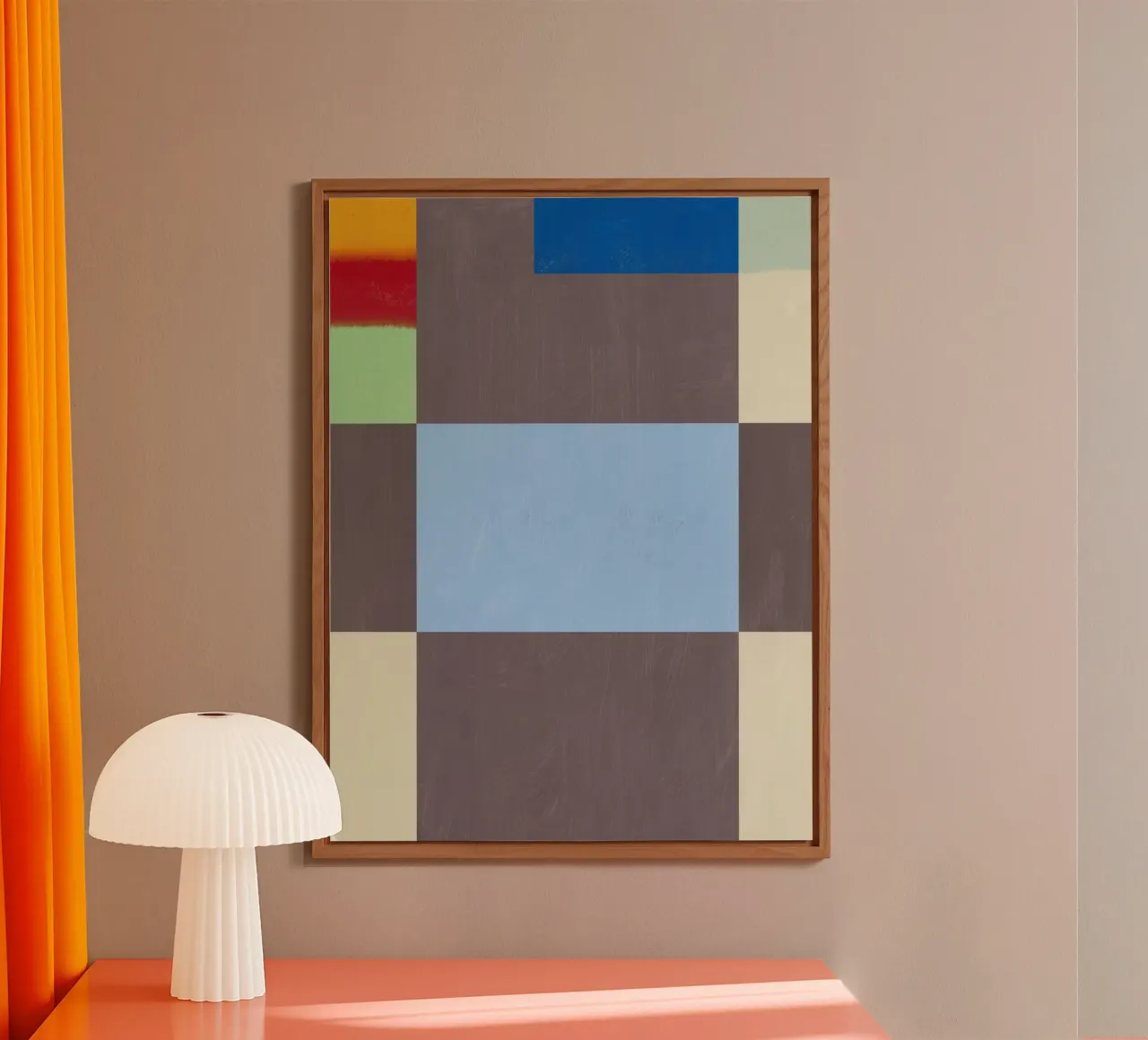 Centrotavola blu pastello alluminio dibond da Little Dean