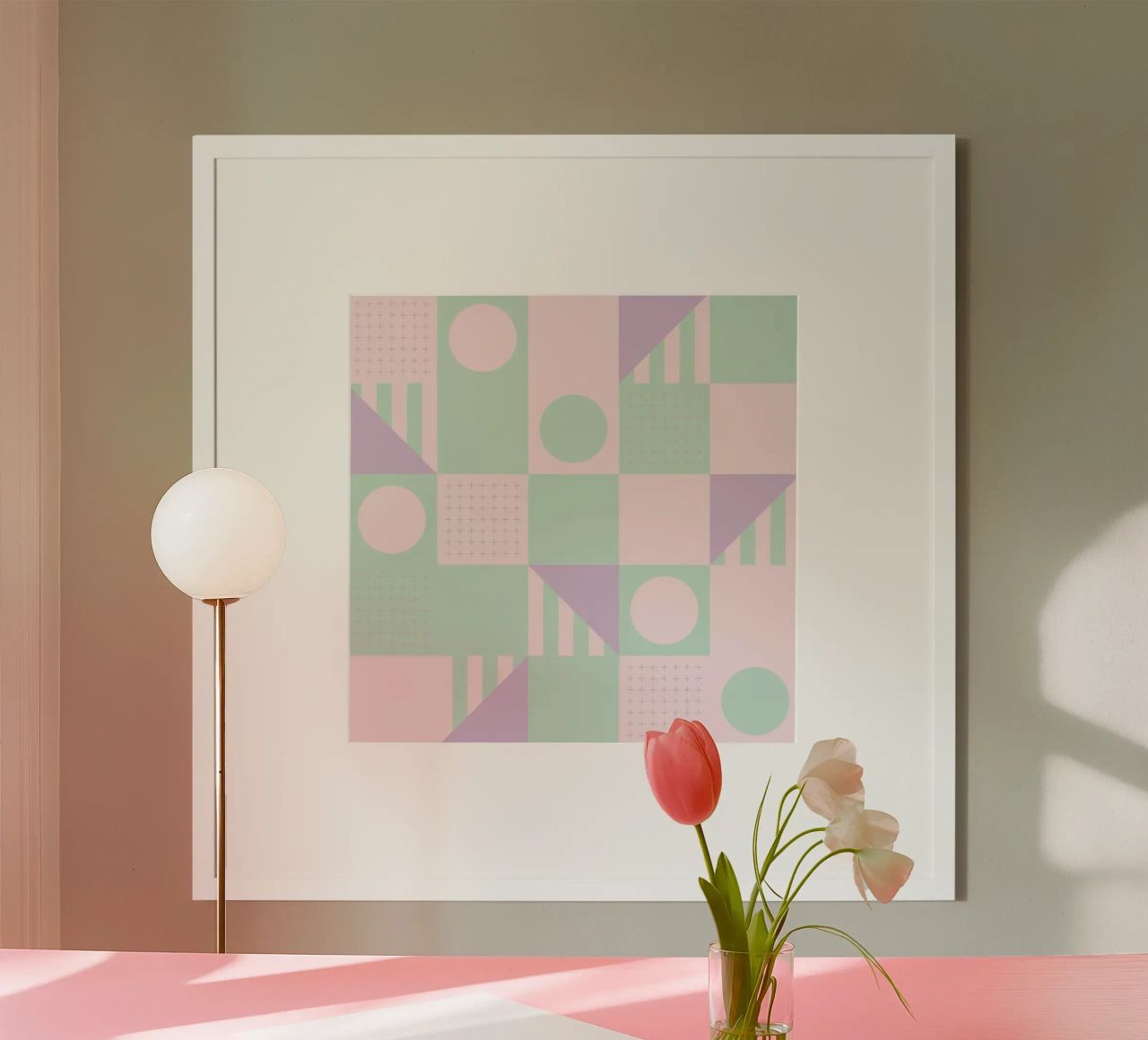 Riviera Tiles Pastels Vibes Poster von designdn