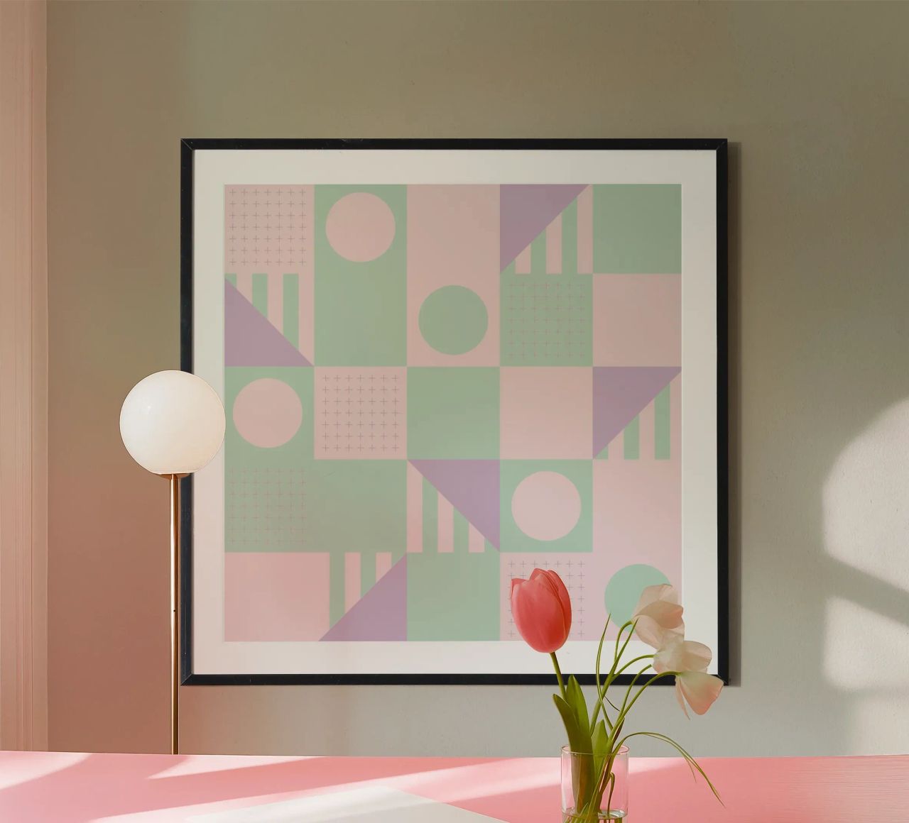 Riviera Tiles Pastels Vibes Poster von designdn