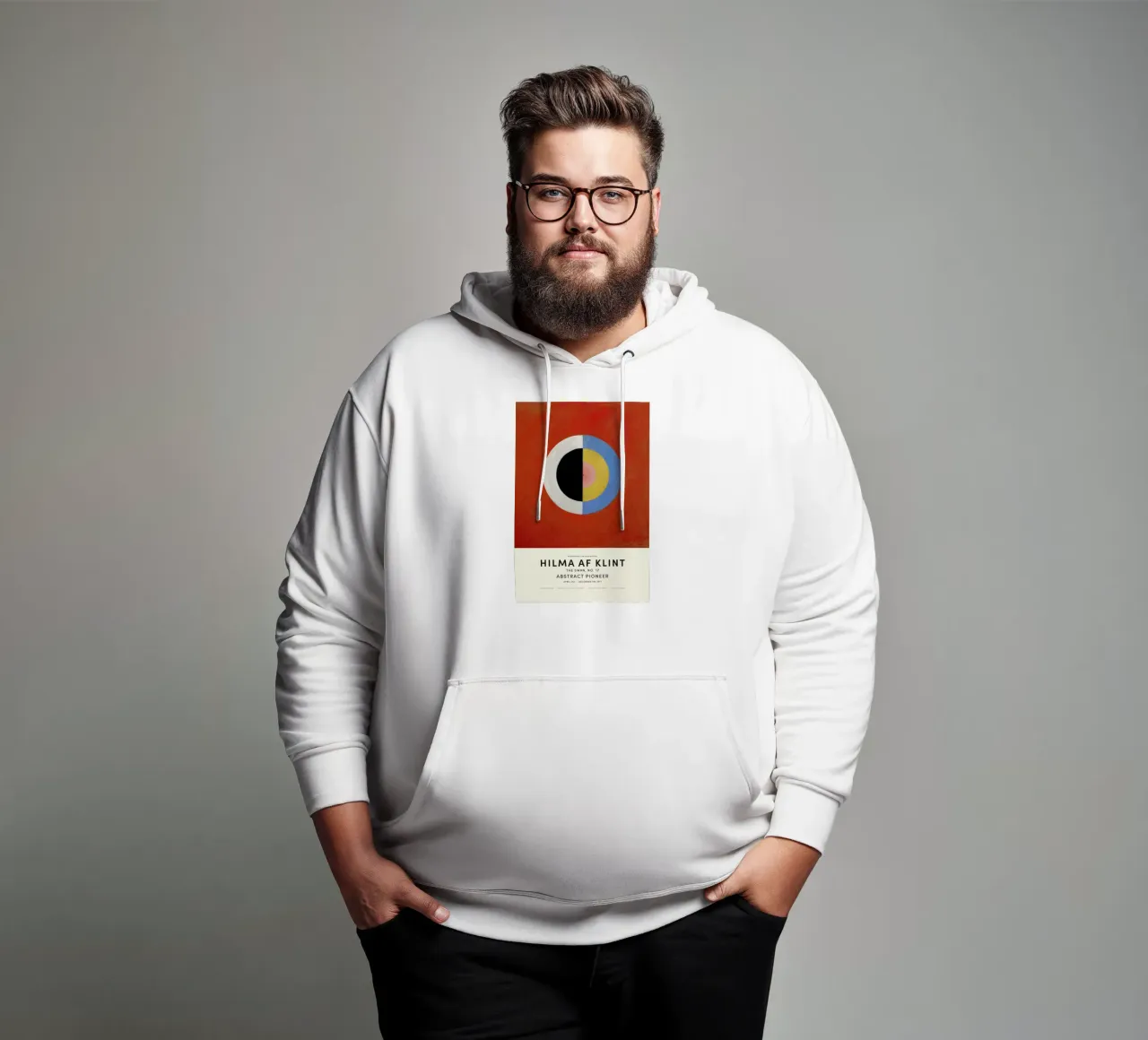 Hilma af Klint - The Swan, No. 17 felpa con cappuccio da Vintage by JUNIQE