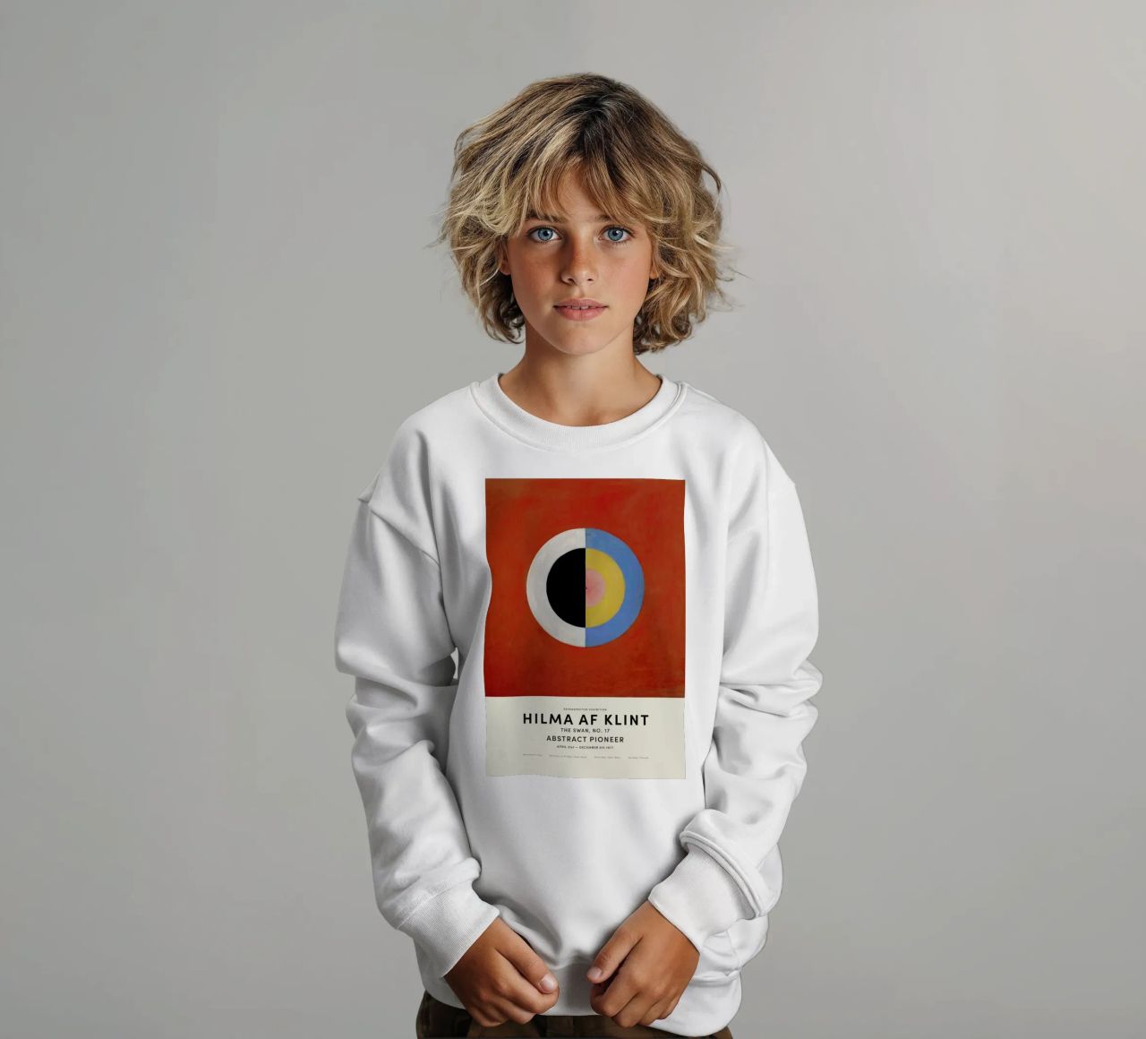 Hilma af Klint - The Swan, No. 17 felpa bambino da Vintage by JUNIQE