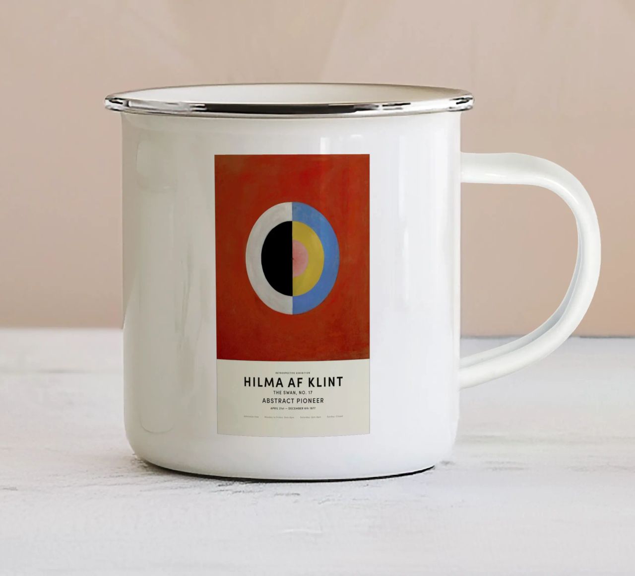 Hilma af Klint - The Swan, No. 17 tazza in smalto da Vintage by JUNIQE
