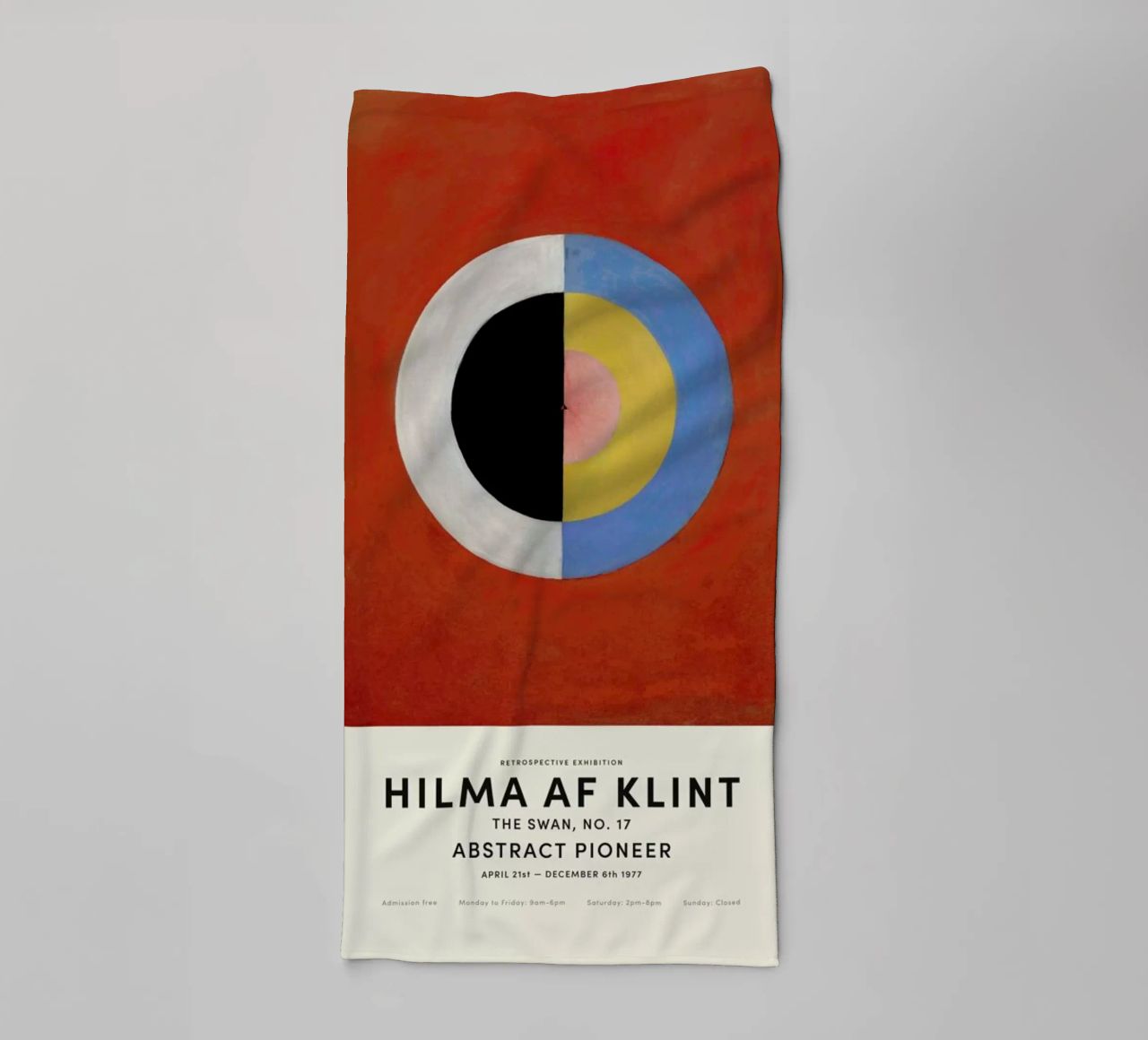 Hilma af Klint - The Swan, No. 17 asciugamano da bagno da Vintage by JUNIQE