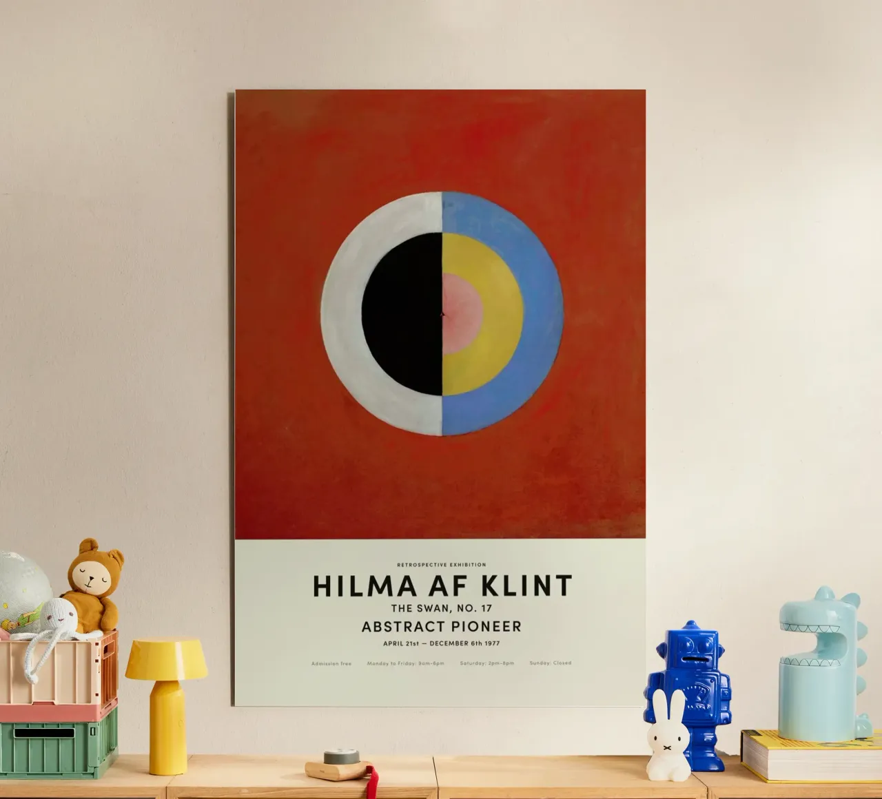 Hilma af Klint - The Swan, No. 17 alluminio dibond da Vintage by JUNIQE