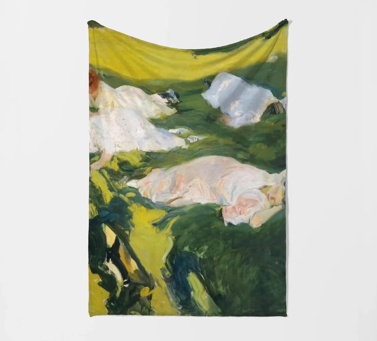 Joaquín Sorolla – La Siesta (The Nap) coperta in pile da Wirla