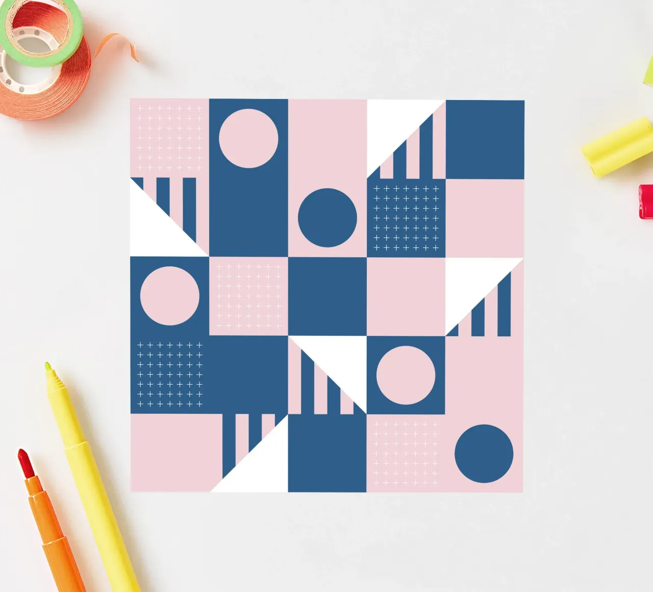 Riviera Tiles Millennial Vibes Sticker von designdn