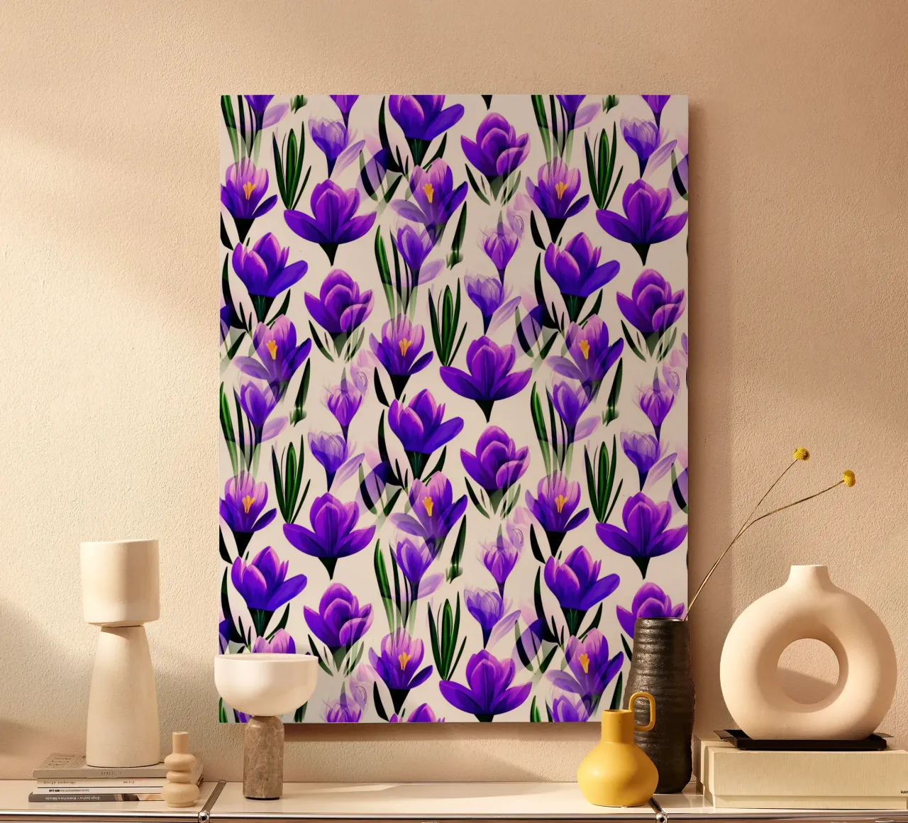 Fiori di croco viola alluminio dibond da SilverPegasus