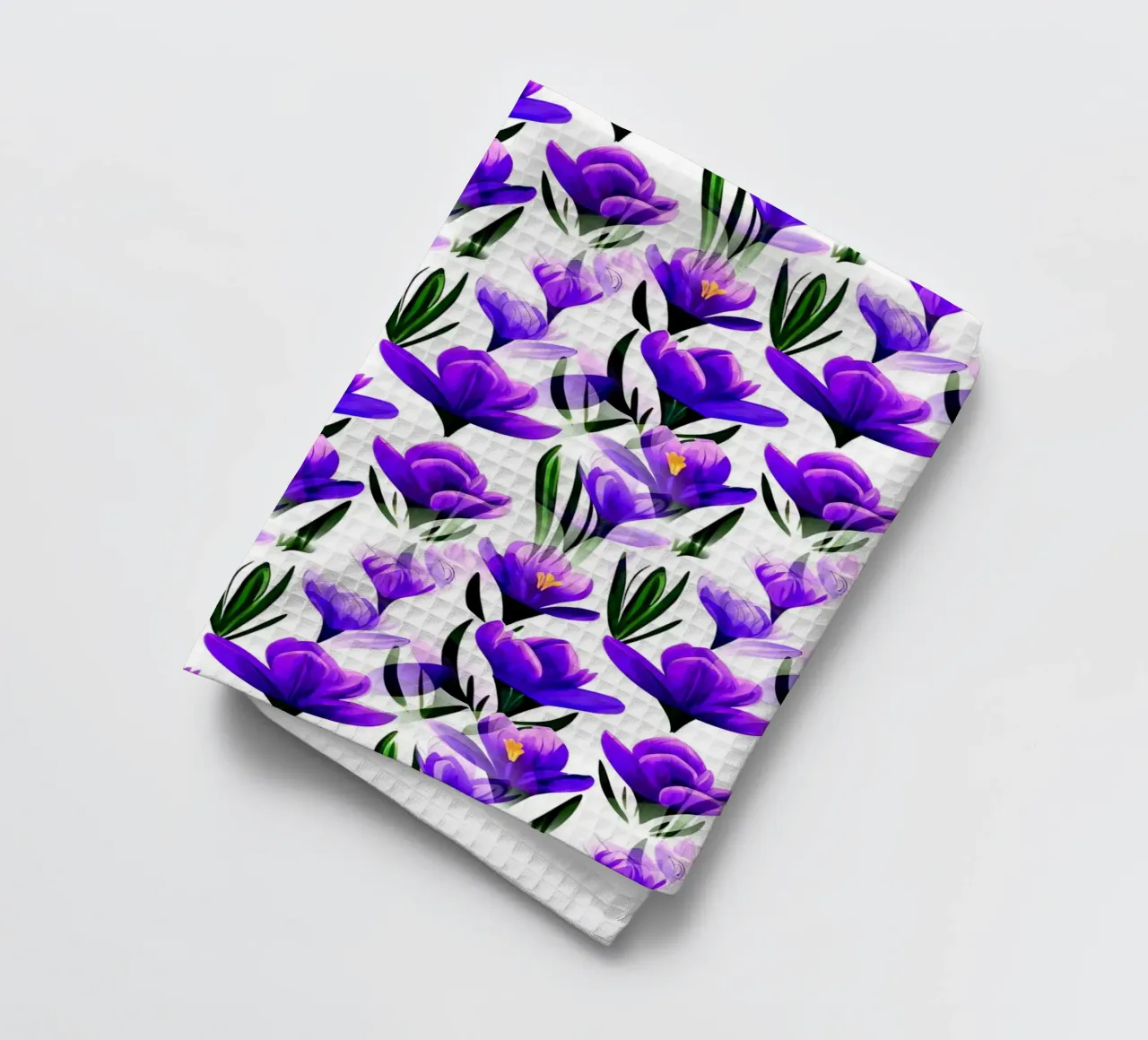 Fiori di croco viola canovaccio da cucina da SilverPegasus