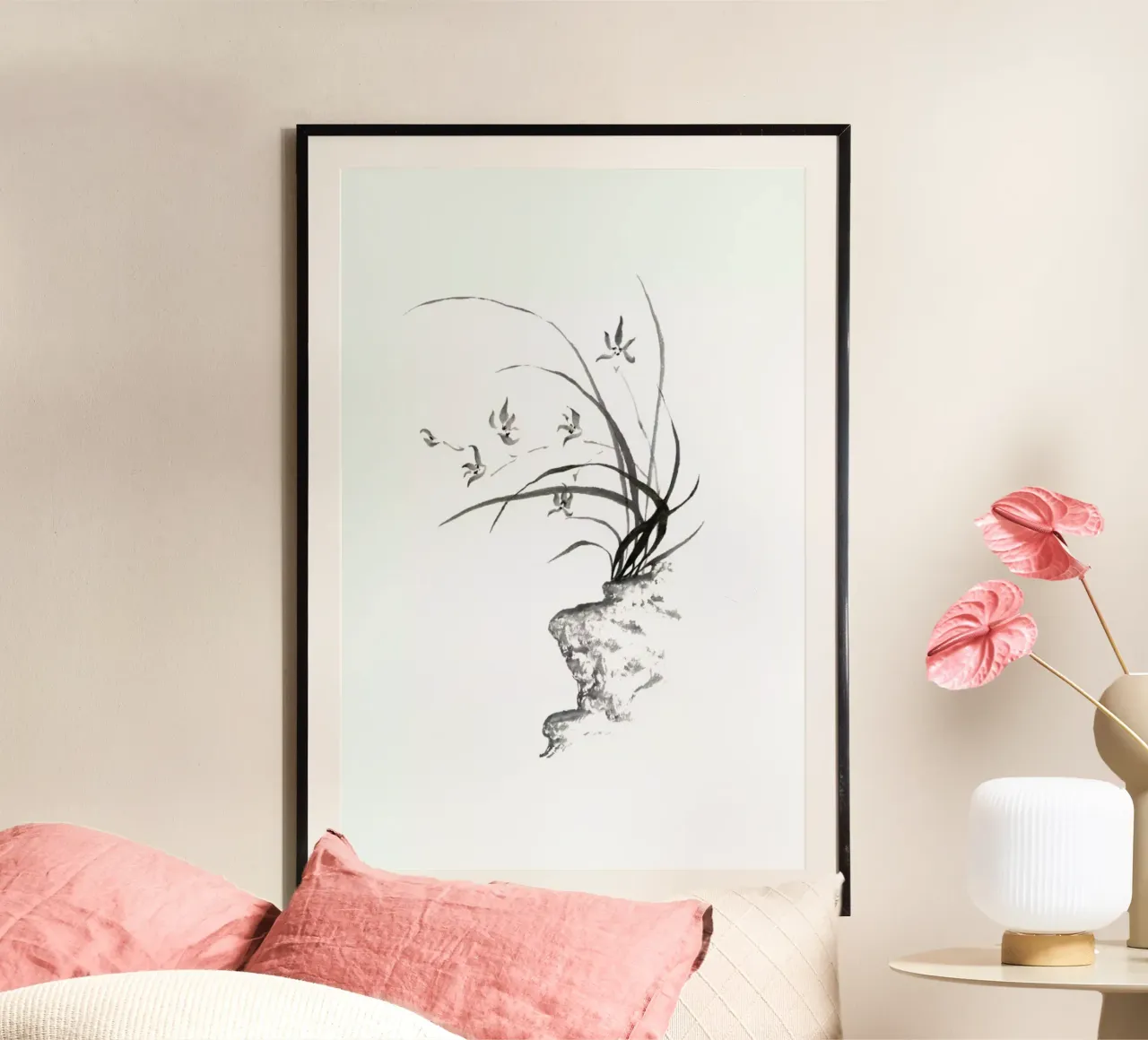 Wild Irises II poster con telaio in plastica da Flora & Fauna