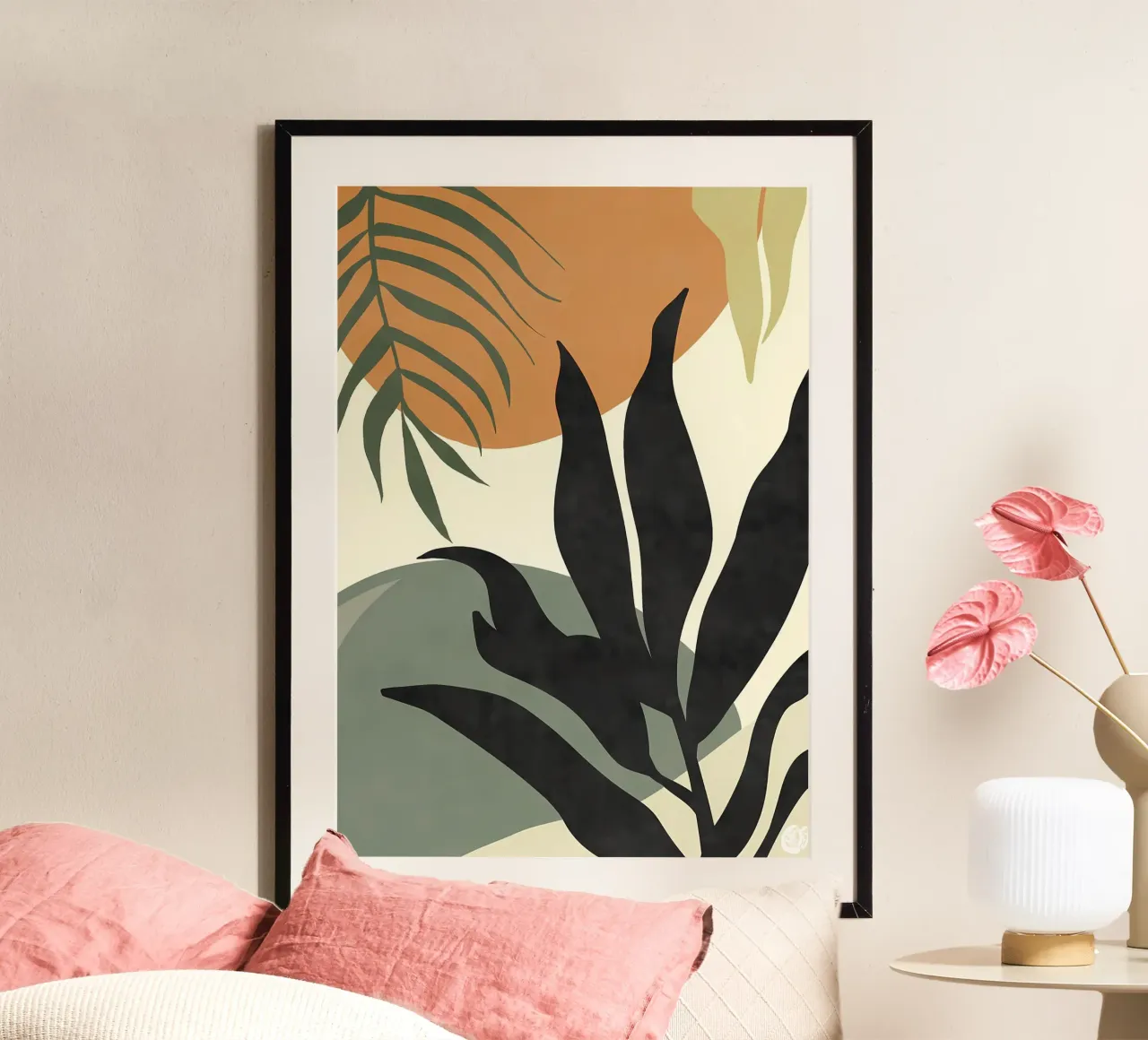 bladeren gebladerte tropisch botanisch natuur poster van Janine P McGuire
