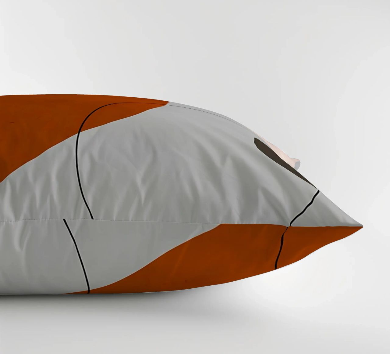 forme astratte curve forme geometriche forma arancione cuscino da Janine P McGuire