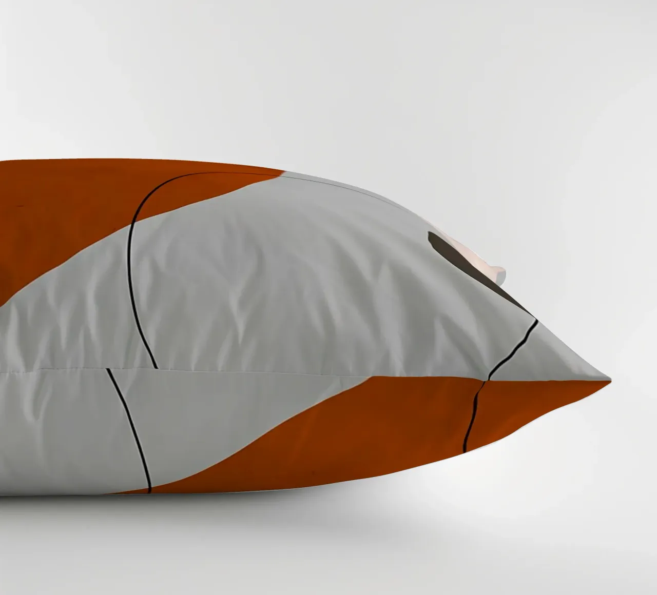 abstrakte Formen Kurven geometrische Formen orange Form Kissen von Janine P McGuire