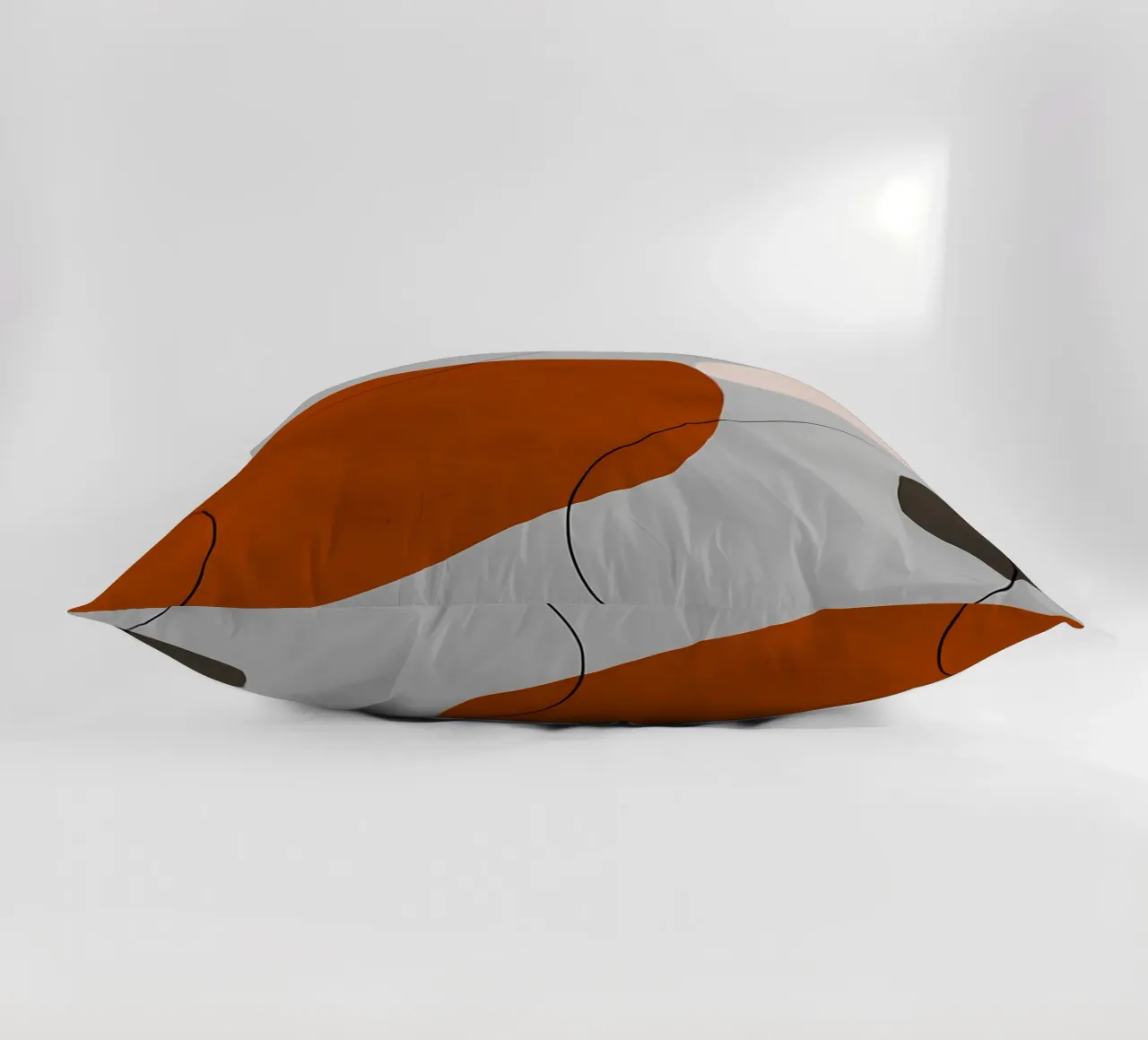 formas abstractas curvas formas geométricas forma naranja cojín de Janine P McGuire