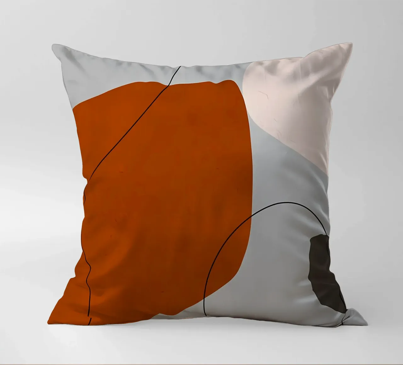 formas abstractas curvas formas geométricas forma naranja cojín de Janine P McGuire