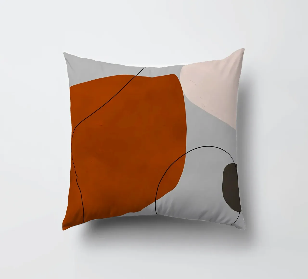forme astratte curve forme geometriche forma arancione cuscino da Janine P McGuire