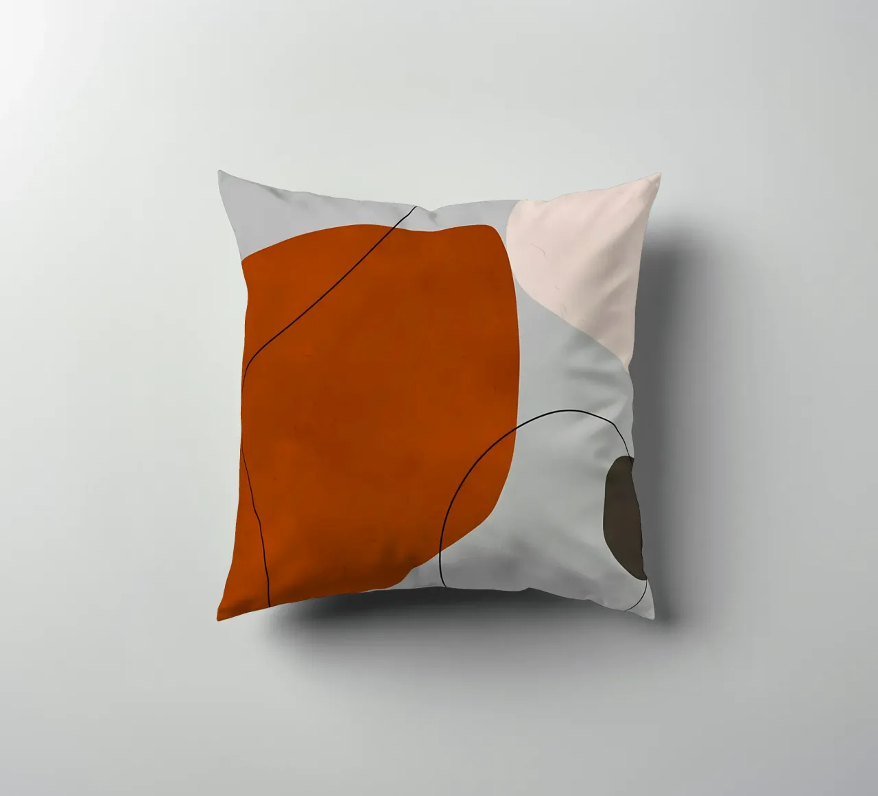 formas abstractas curvas formas geométricas forma naranja cojín de Janine P McGuire