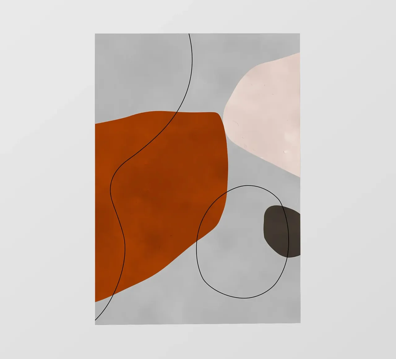abstract shapes curves geometric forms orange shape pvc cover by Janine P McGuire