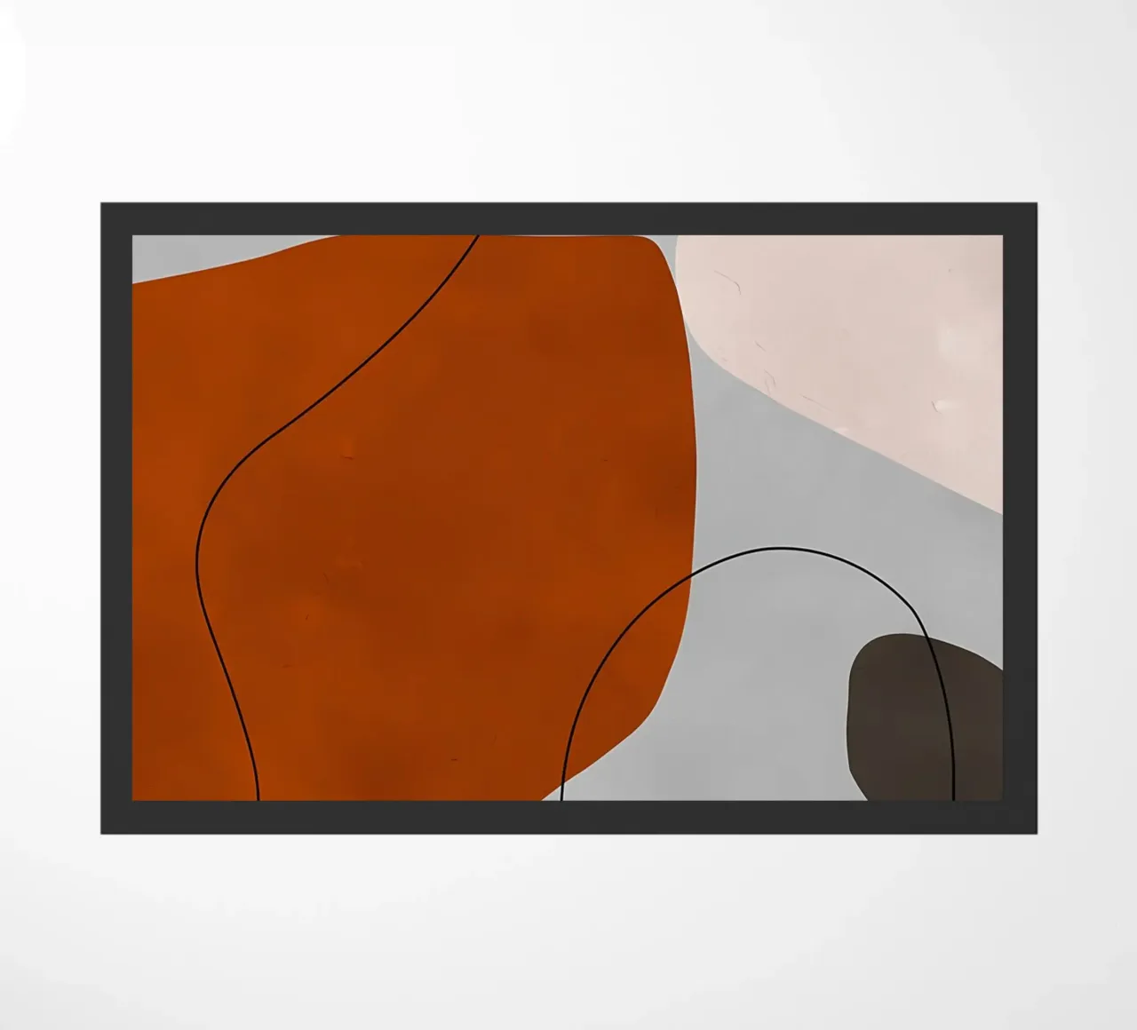 forme astratte curve forme geometriche forma arancione zerbino da Janine P McGuire