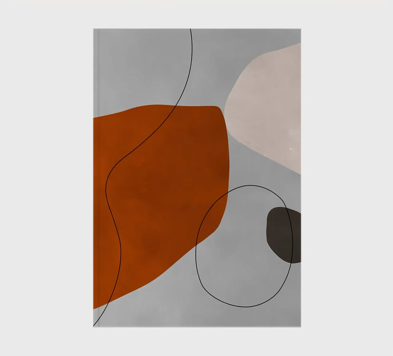 abstract shapes curves geometric forms orange shape notebook by Janine P McGuire