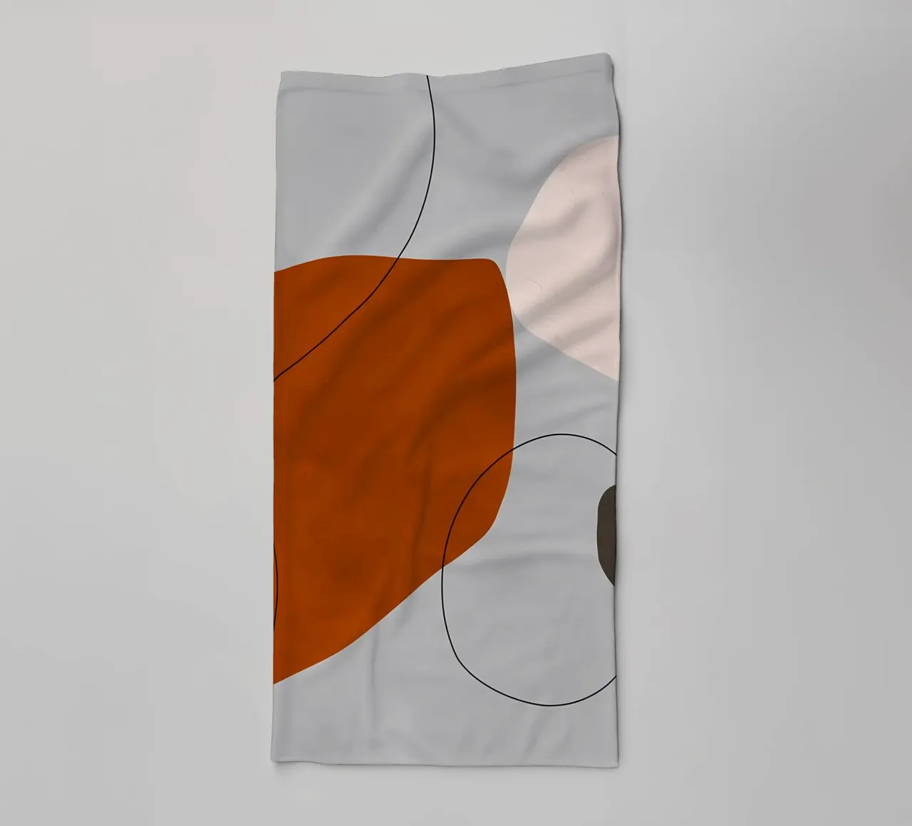 forme astratte curve forme geometriche forma arancione asciugamano da bagno da Janine P McGuire