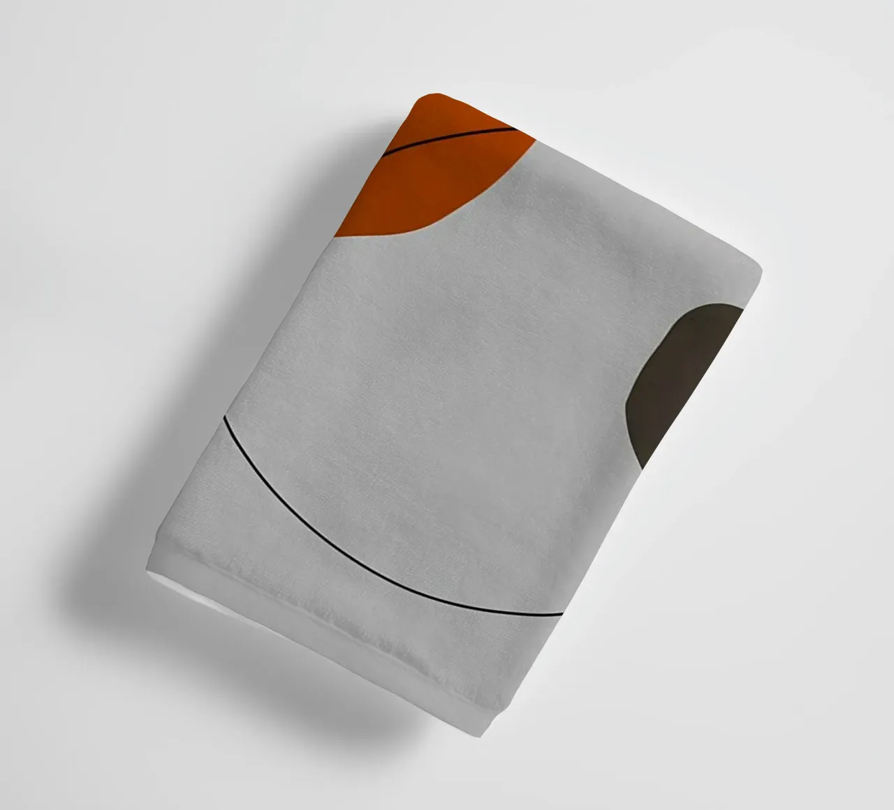 forme astratte curve forme geometriche forma arancione asciugamano da bagno da Janine P McGuire