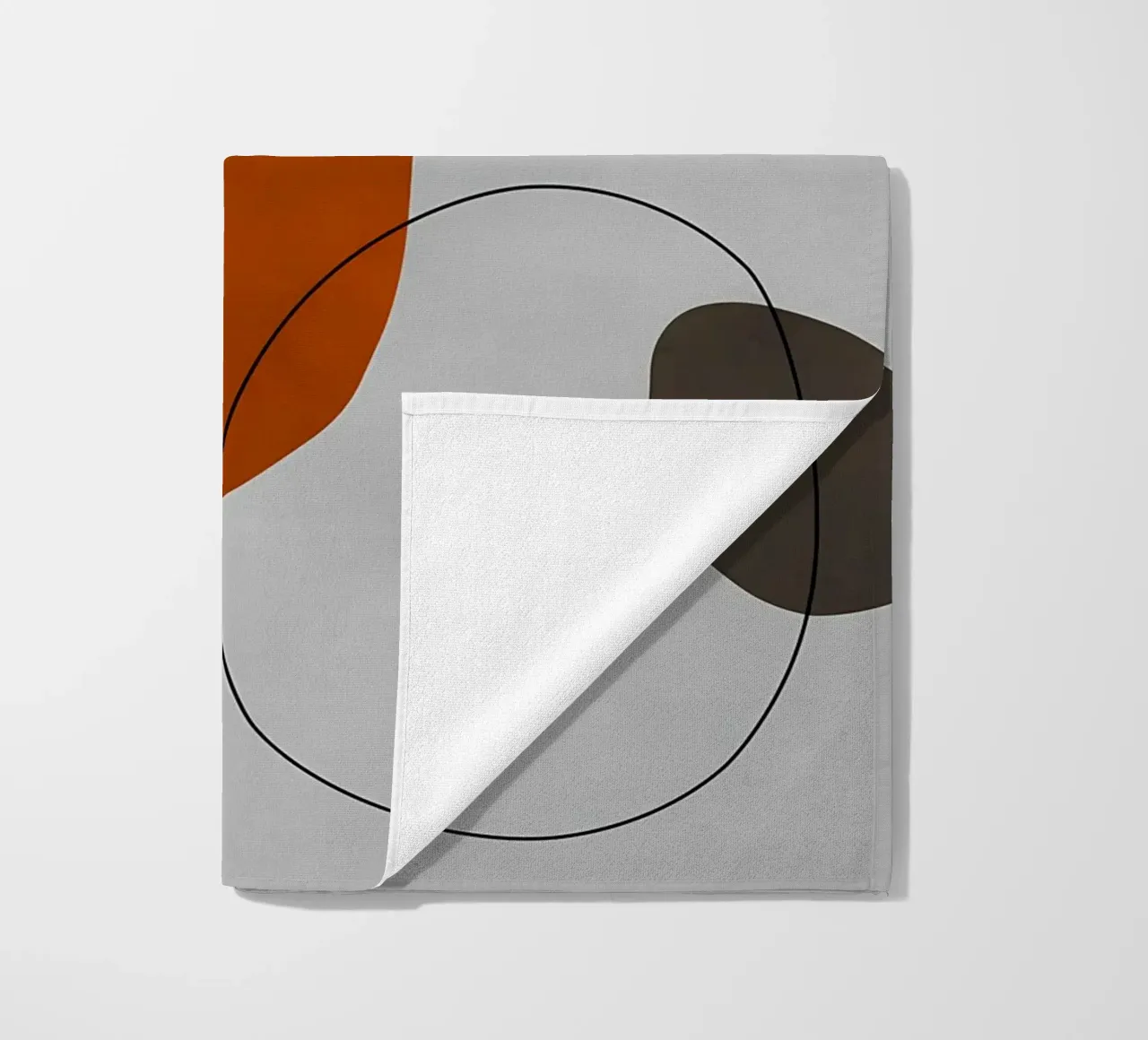 forme astratte curve forme geometriche forma arancione telo mare da Janine P McGuire