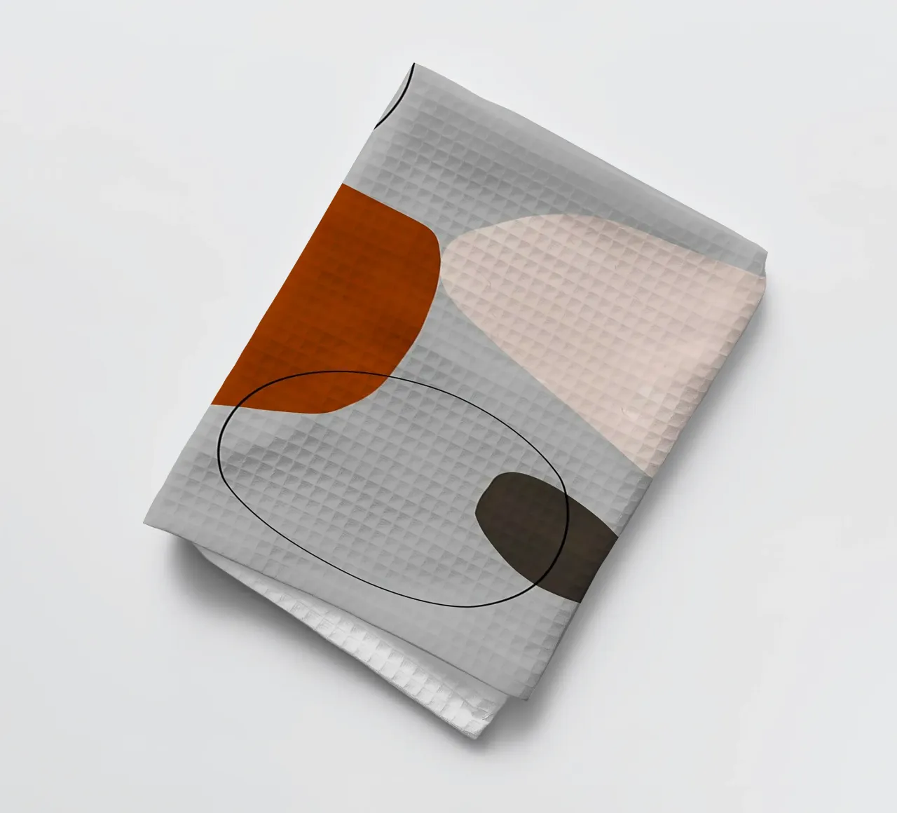 forme astratte curve forme geometriche forma arancione canovaccio da cucina da Janine P McGuire