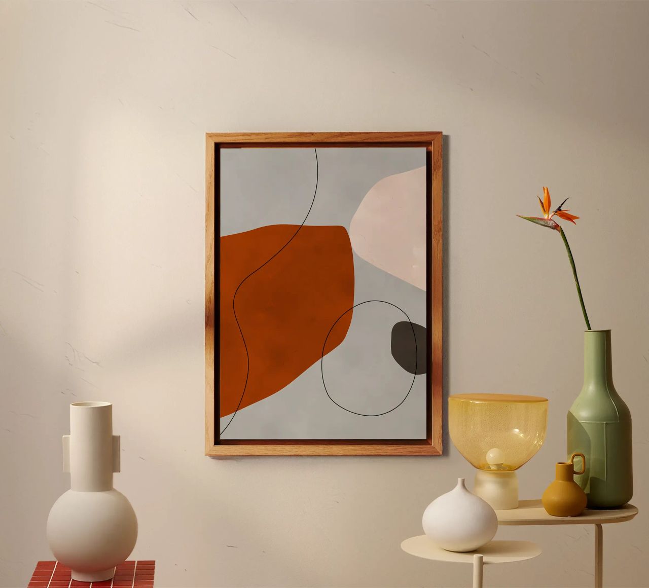 forme astratte curve forme geometriche forma arancione alluminio dibond da Janine P McGuire