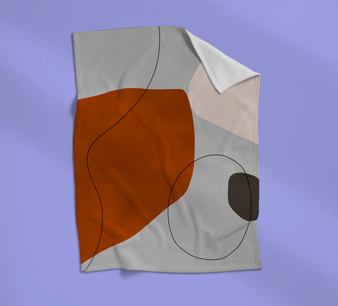 forme astratte curve forme geometriche forma arancione coperta in pile da Janine P McGuire