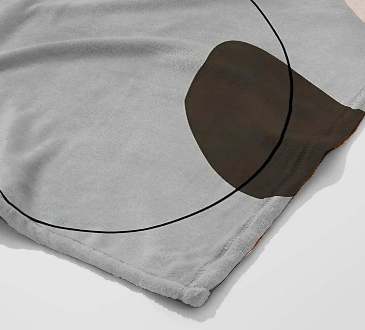 forme astratte curve forme geometriche forma arancione coperta in pile da Janine P McGuire