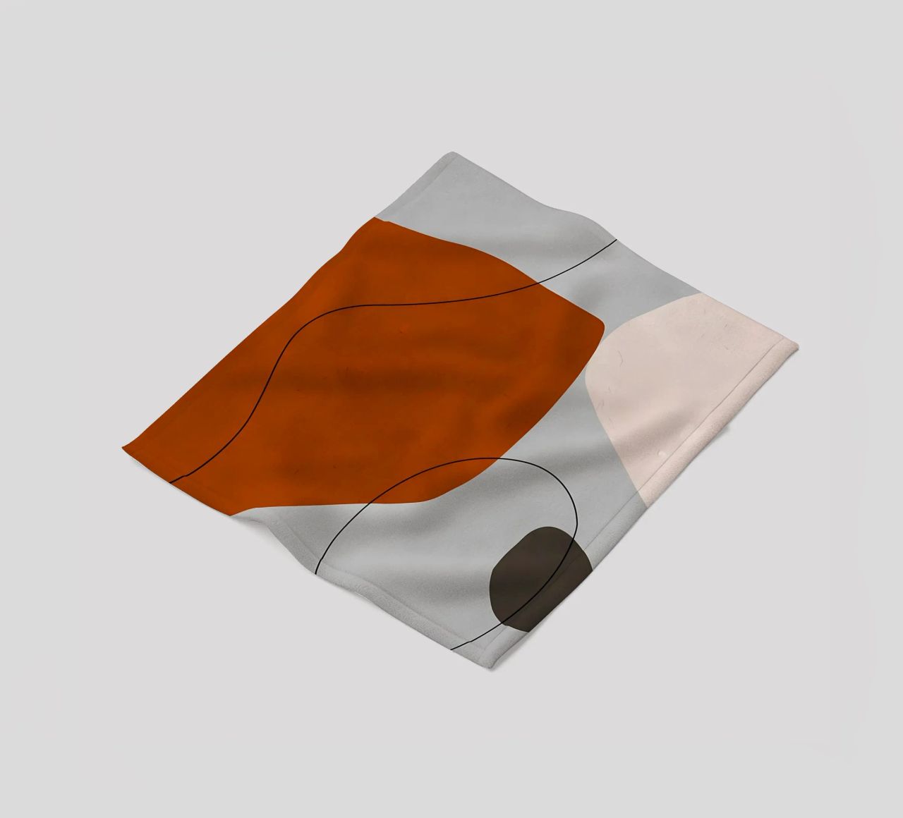 forme astratte curve forme geometriche forma arancione coperta in pile da Janine P McGuire