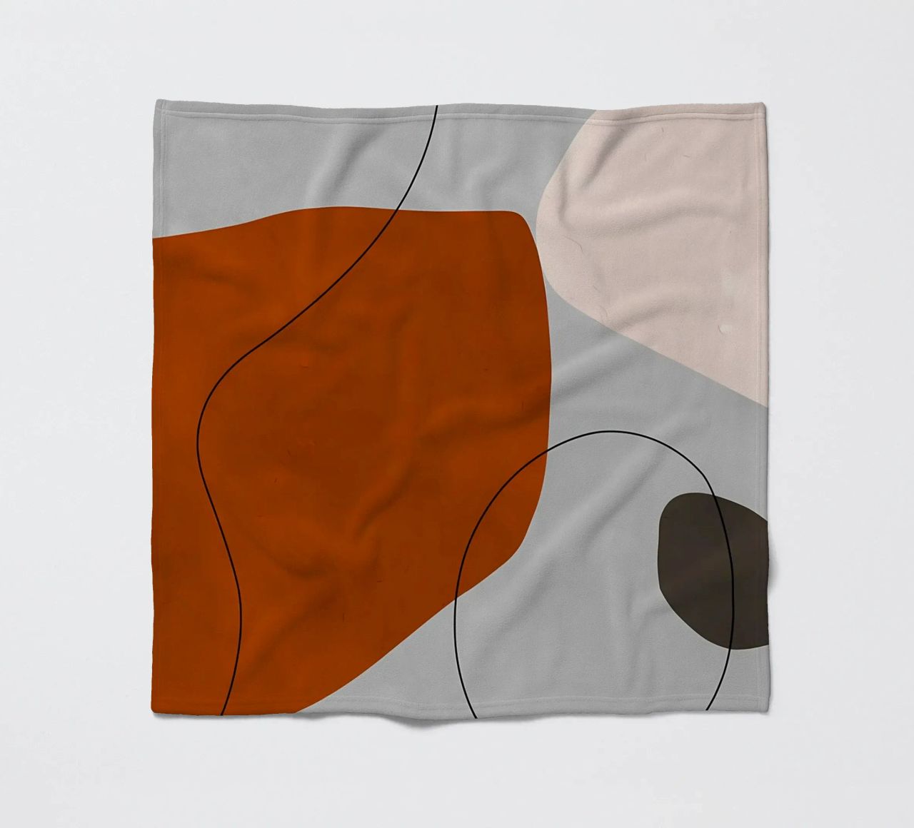 forme astratte curve forme geometriche forma arancione coperta in pile da Janine P McGuire