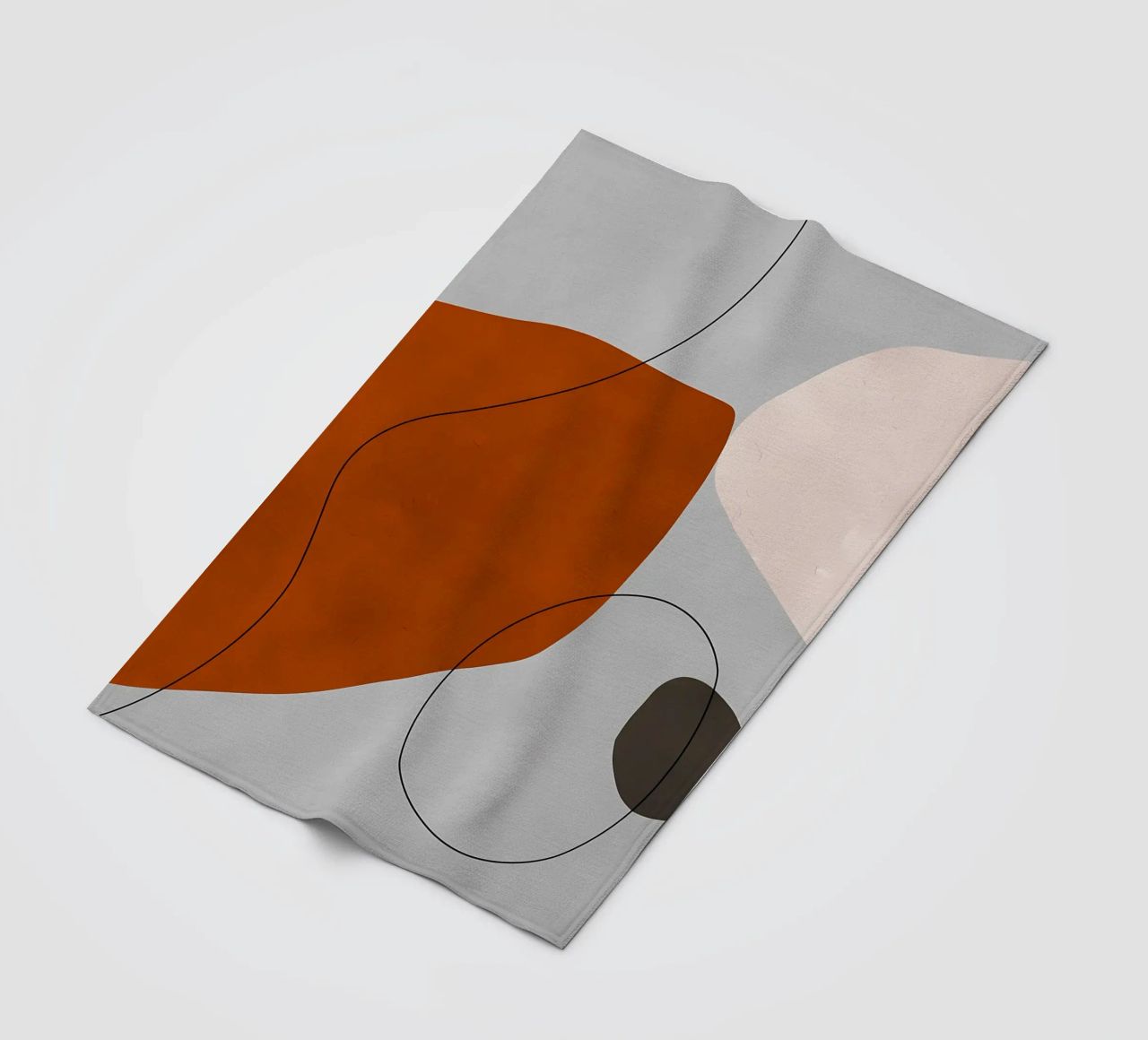 forme astratte curve forme geometriche forma arancione coperta in pile da Janine P McGuire