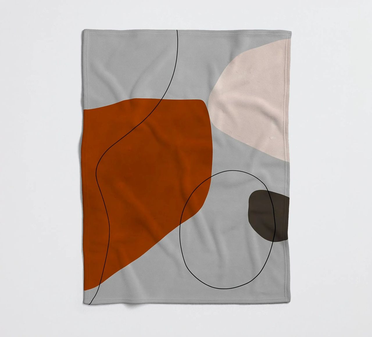 forme astratte curve forme geometriche forma arancione coperta in pile da Janine P McGuire
