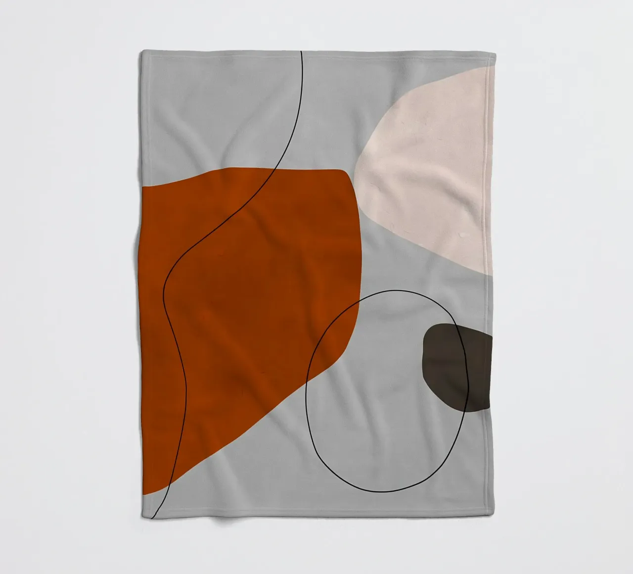 forme astratte curve forme geometriche forma arancione coperta in pile da Janine P McGuire