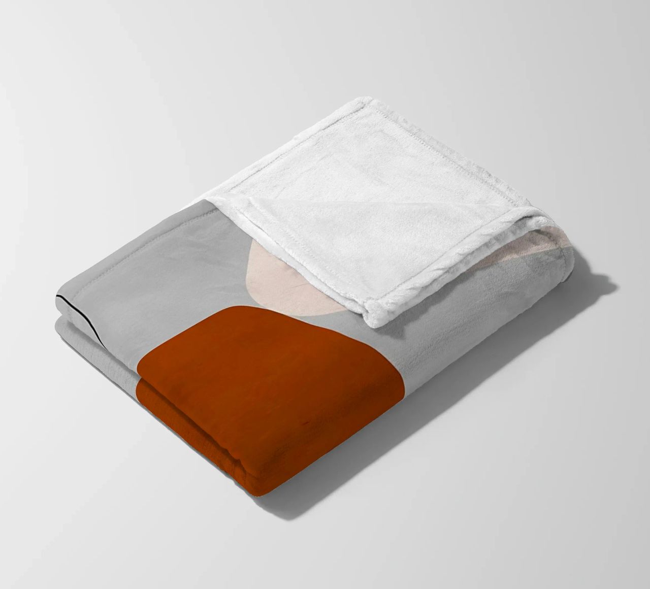 forme astratte curve forme geometriche forma arancione coperta in pile da Janine P McGuire