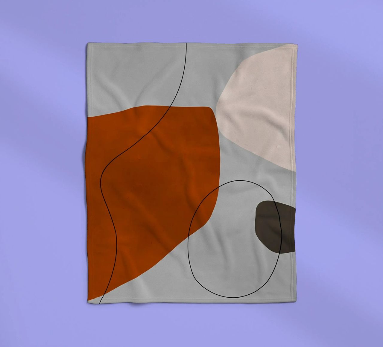 forme astratte curve forme geometriche forma arancione coperta in pile da Janine P McGuire