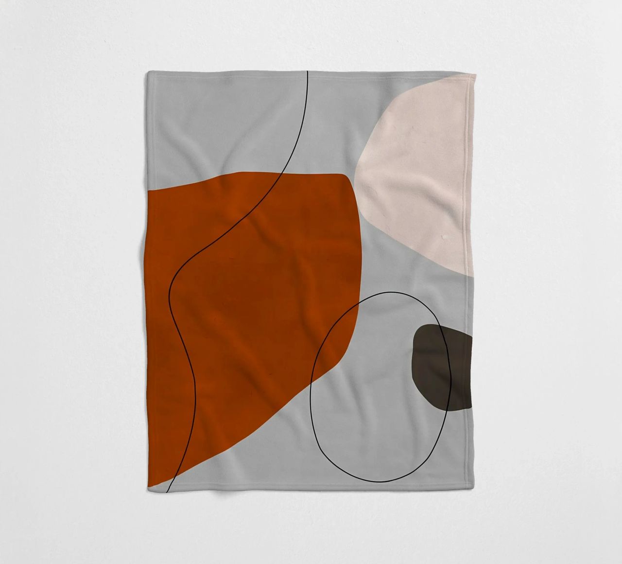 forme astratte curve forme geometriche forma arancione coperta in pile da Janine P McGuire