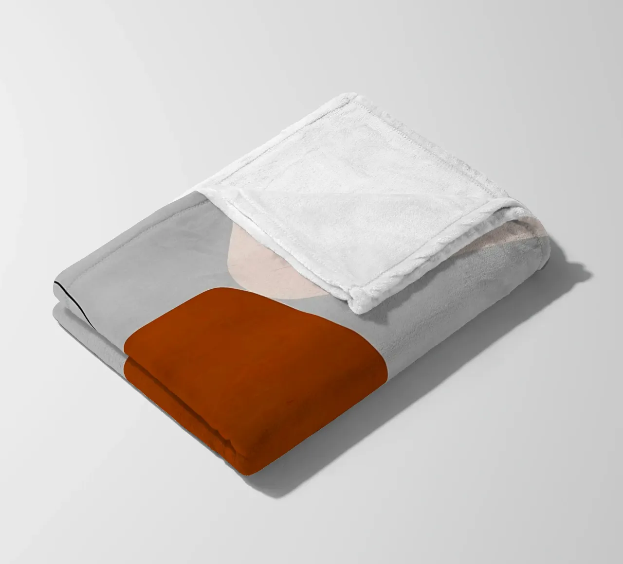 forme astratte curve forme geometriche forma arancione coperta in pile da Janine P McGuire