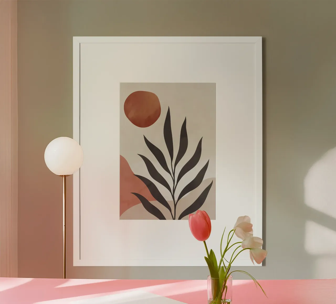 sole foglie forme astratte cerchi di piante poster da Janine P McGuire
