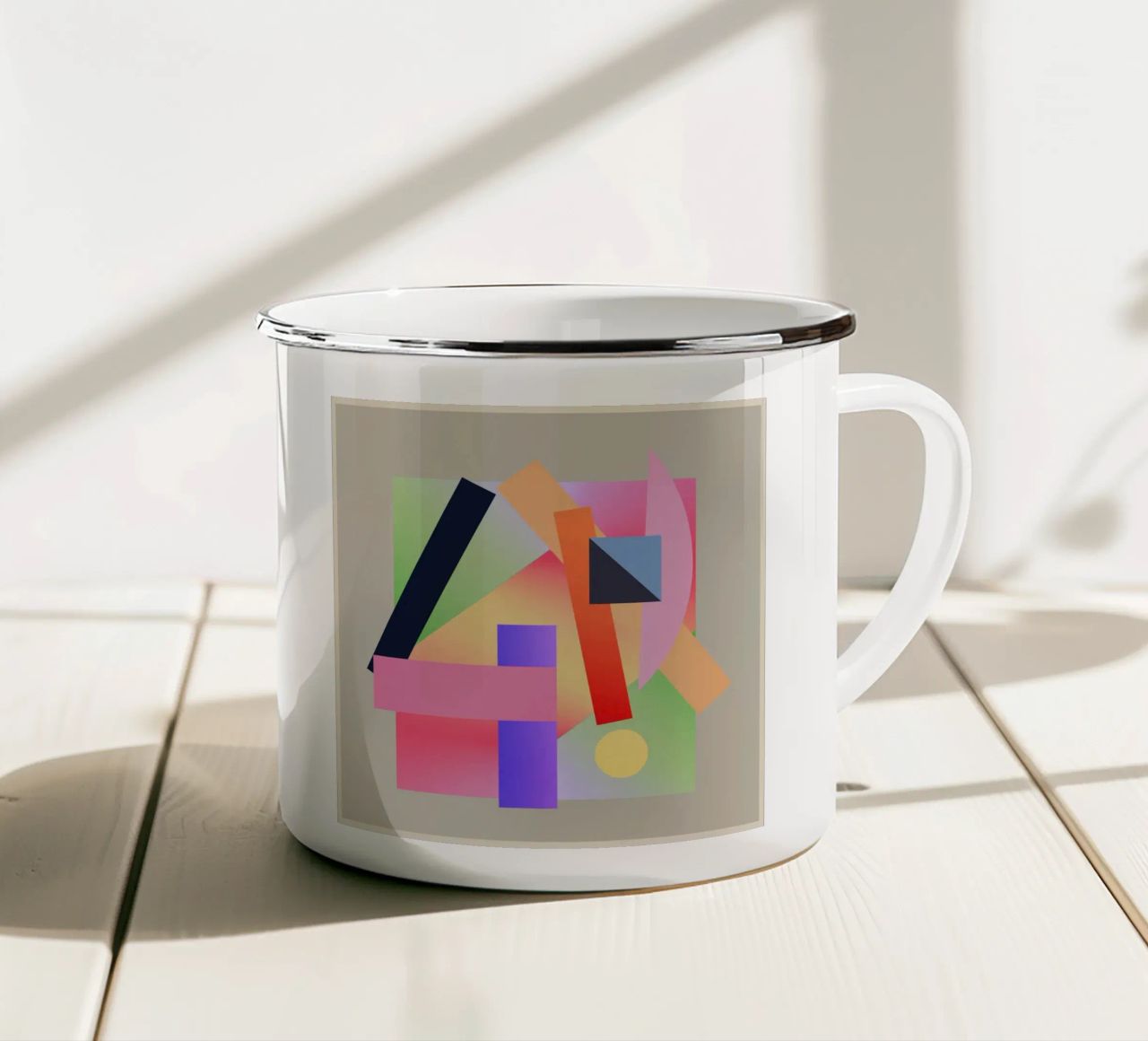 Geometria colorata tazza in smalto da Gaite